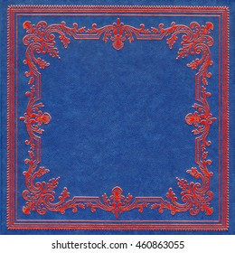 Blue And Red Leather Book Cover