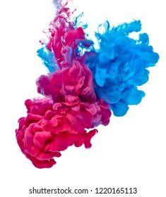 Blue Red Ink Splash Isolated On Stock Photo 582741757 | Shutterstock