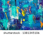 blue red and yellow abstract paitning background