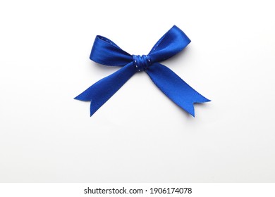 Blue Ribbon Bows Isolated On White