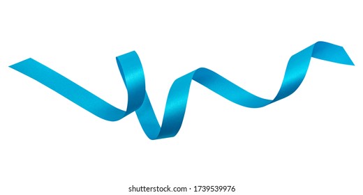 Blue Ribbons Isolated On White Background Stock Photo 1739539976 ...