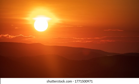 Blue Ridge Georgia Mountain Sunset In The Summer