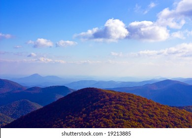 The Blue Ridge Mountain Range In North Georgia