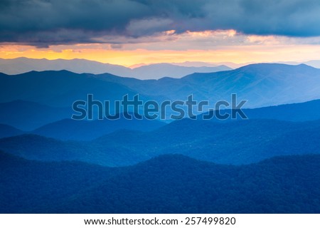 The Blue Ridge Mountains are noted for their bluish color due to the Isoprene released into the atmosphere contributing to the characteristic haze and distinctive color.