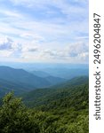 Blue Ridge Parkway Mountians and Clouds 