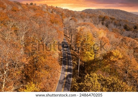 Similar – Image, Stock Photo Road Trip in Fall road