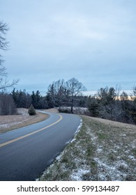 Blue Ridge Parkway With Snow