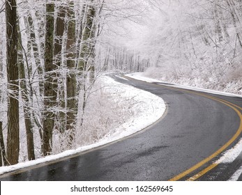 Blue Ridge Parkway In Winter