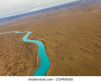 Blue River In The Patagonian Desert