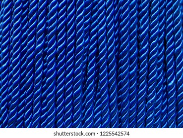 Blue Rope Polypropylene Texture Background