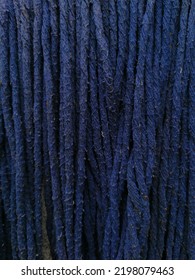 Blue Rope Polypropylene Texture Background
