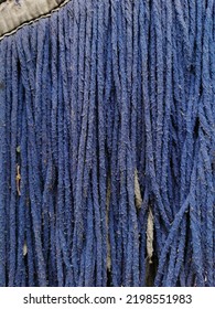 Blue Rope Polypropylene Texture Background
