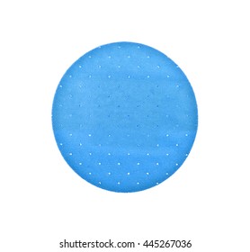 Blue Round Plaster On A White Background