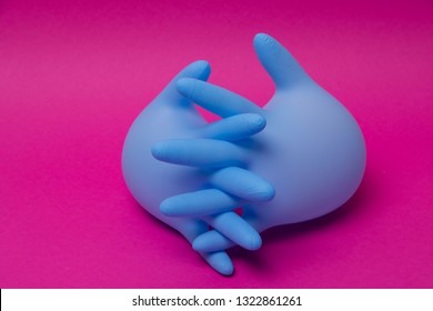 inflated latex glove