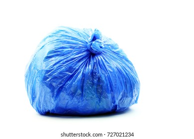 Blue Rubbish Bag Isolated On White Stock Photo 727021234 | Shutterstock