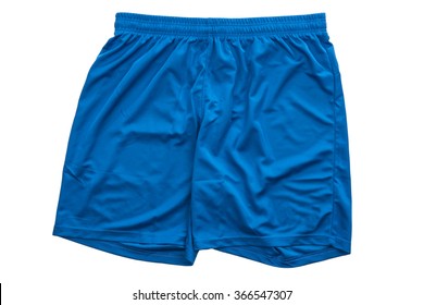 Blue Running Shorts Isolated On White Background