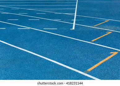 Blue Running Track