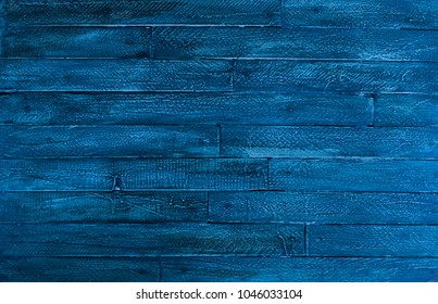 Blue Rustic Woody Background Of Wooden Boards