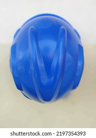 Blue Safety Helmet. Stick To The Wall.