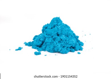 Blue sand slide isolated on white background. Kinetic sand - Shutterstock ID 1901154352