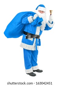 blue santa costume