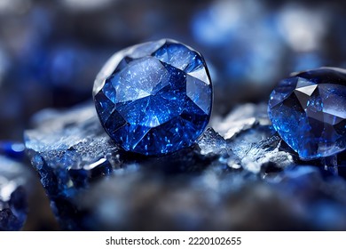 blue sapphire gemstone gen close-up