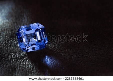 Blue Sapphire Gemstone on Dark Background Stock photo © 