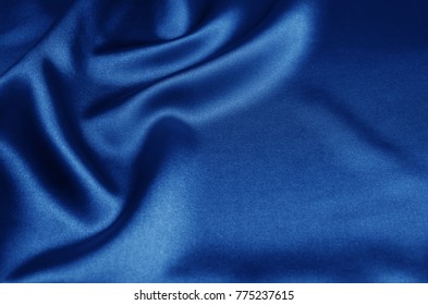 Blue Satin, Silk, Texture Background