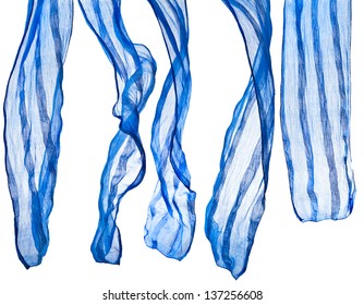  Blue Scarf Isolated On A White Background