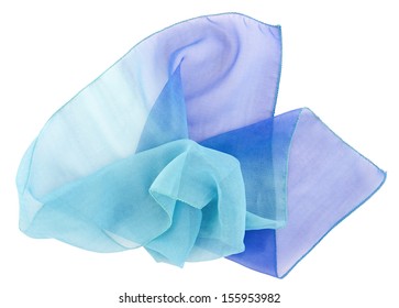 Blue Scarf Isolated On A White Background