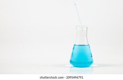 blue science test tube on white background,Laboratory, - Shutterstock ID 2095496791