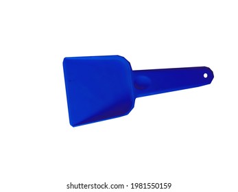blue scoop for cleaning the freezer - Shutterstock ID 1981550159