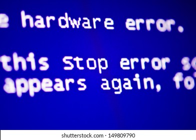 Blue Screen Of Death, Computer Error Crash