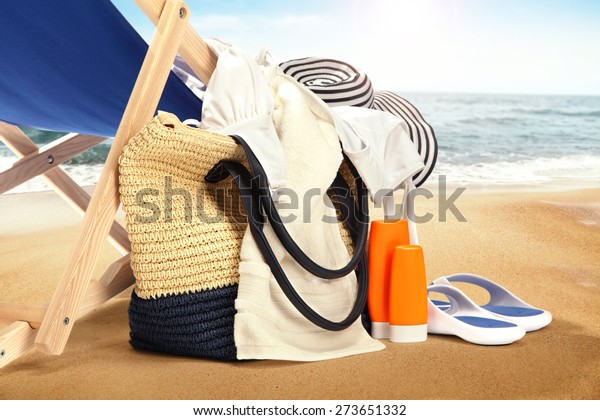 Blue Sea Sand Bag Summer Time Parks Outdoor Backgrounds