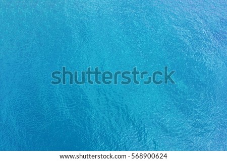 Blue sea surface, top view