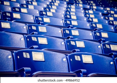 Blue Seats At The US Naval Academy In Annapolis