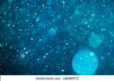 Blue Shiny Bokeh Background