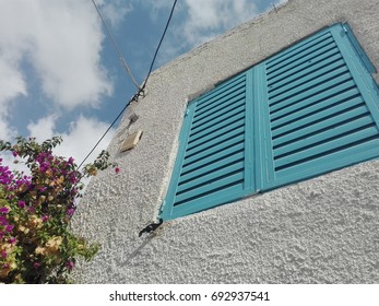 blue shutter