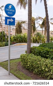 Blue Sign Evacuation Route On One Stock Photo 721626514 | Shutterstock