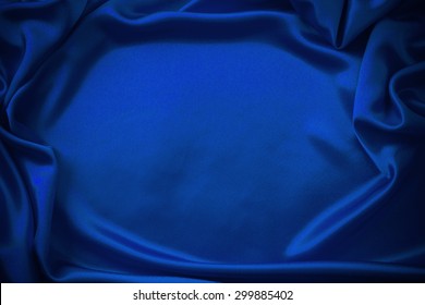 Blue Silk Fabric Background