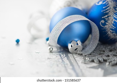 Blue And Silver Christmas Decoration