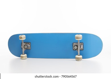 Blue Skateboard On White Background