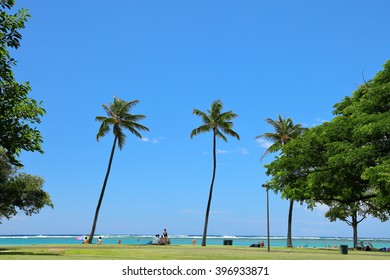 Blue Sky Of Ala Moana Beach