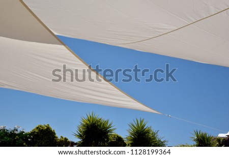 Similar – Image, Stock Photo awning Sun sail Protection