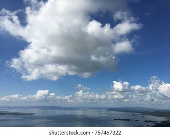 Blue Sky background.