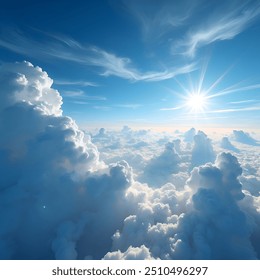 Blue sky background with clouds - Powered by Shutterstock