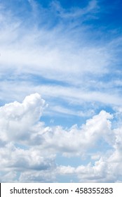 Blue Sky Background With Clouds,vertical