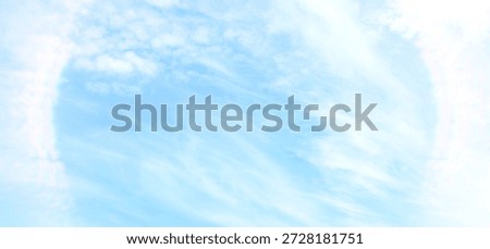 Blue sky background with sun rays and nature frame