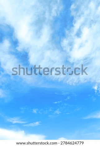 Blue sky background with thin clouds.