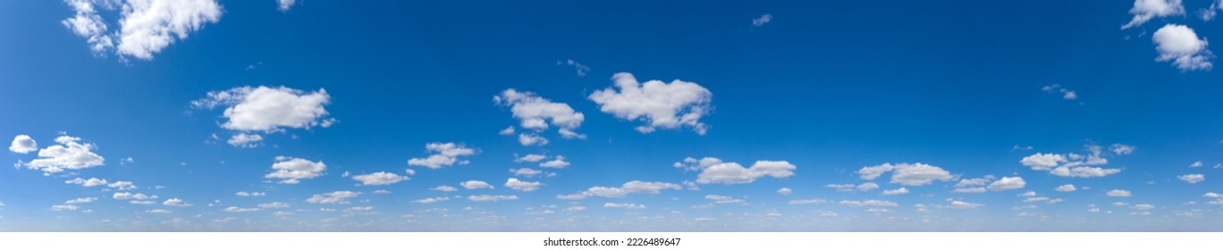 Blue Sky background with tiny Clouds. Panorama background - Shutterstock ID 2226489647